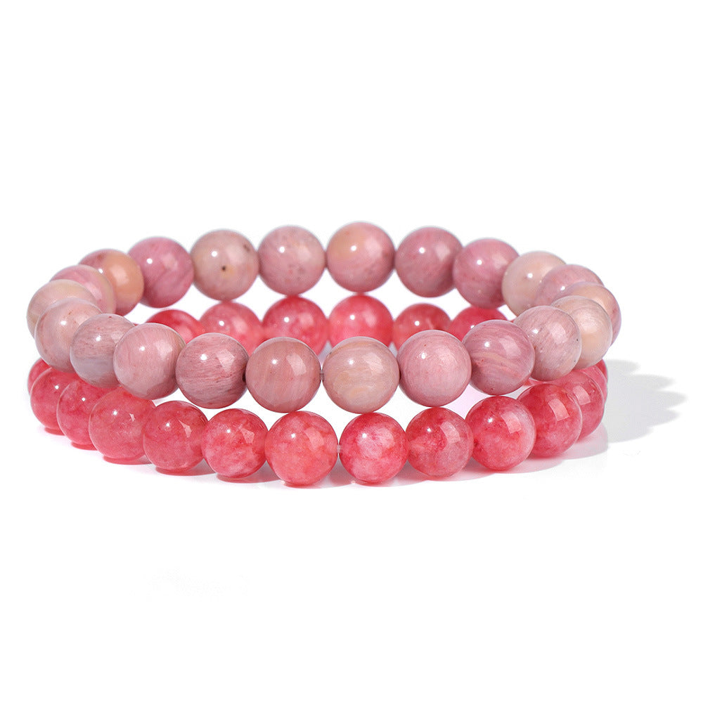 Men's Retro 8mm Natural Stone Bead Bracelet