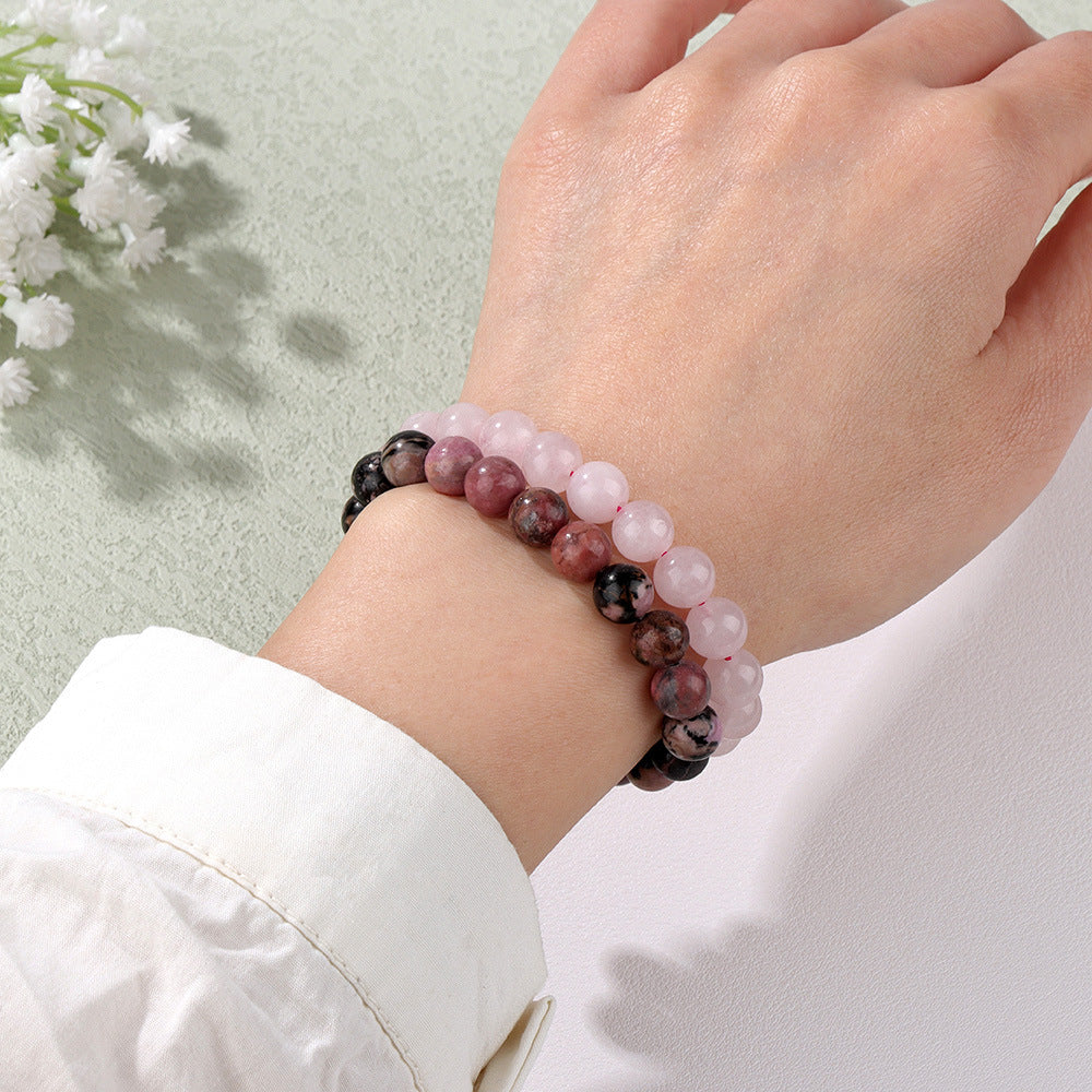 Men's Retro 8mm Natural Stone Bead Bracelet